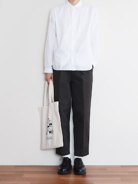 「Traditional Weatherwear（トラディショナルウェザーウェア）のTOTE BAG（トートバッグ）」を使った、kitsuneさん（メンズ・182cm）の秋コーディネート