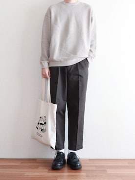 「Traditional Weatherwear（トラディショナルウェザーウェア）のTOTE BAG（トートバッグ）」を使った、kitsuneさん（メンズ・182cm）の秋コーディネート