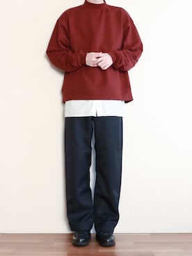 「MinoriTY（マイノリティ）のアイテム（スウェット）」を使った、kitsuneさん（メンズ・182cm）の冬コーディネート