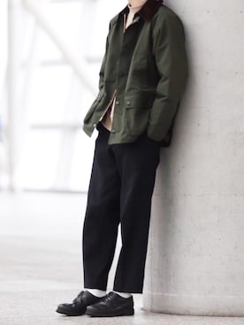 「MinoriTY（マイノリティ）のアイテム（スウェット）」を使った、kitsuneさん（メンズ・182cm）の冬コーディネート