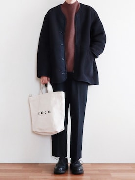 「UNIQLO（ユニクロ）のアイテム（その他アウター）」を使った、kitsuneさん（メンズ・182cm）の冬コーディネート