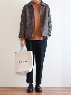 「EMMA CLOTHES（エマクローズ）のアイテム（ブルゾン）」を使った、kitsuneさん（メンズ・182cm）の冬コーディネート