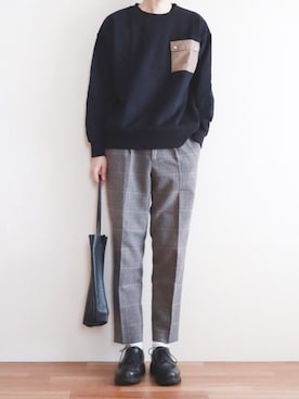 「URBAN RESEARCH（アーバンリサーチ）のアイテム（パンツ）」を使った、kitsuneさん（メンズ・182cm）の冬コーディネート