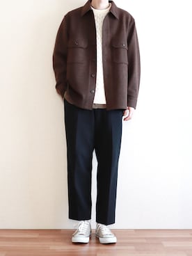 「UNIQLO（ユニクロ）のアイテム（その他アウター）」を使った、kitsuneさん（メンズ・182cm）の冬コーディネート