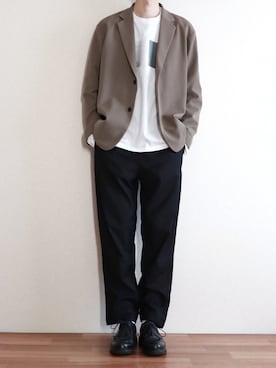 「MAISON SPECIAL（メゾンスペシャル）のアイテム（ジャケット/アウター）」を使った、kitsuneさん（メンズ・182cm）の冬コーディネート