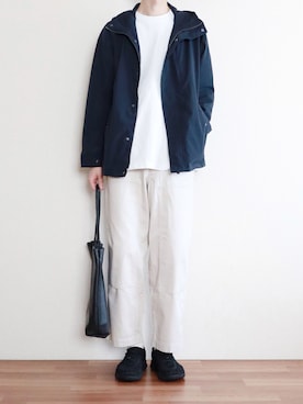 「coen（コーエン）のアイテム（モッズコート）」を使った、kitsuneさん（メンズ・182cm）の春コーディネート