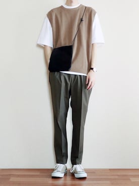 「DUFA（ドゥッファ）のアイテム」を使った、kitsuneさん（メンズ・182cm）の春コーディネート
