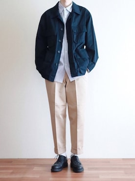 「SCYE BASICS（サイベーシックス）のアイテム」を使った、kitsuneさん（メンズ・182cm）の冬コーディネート