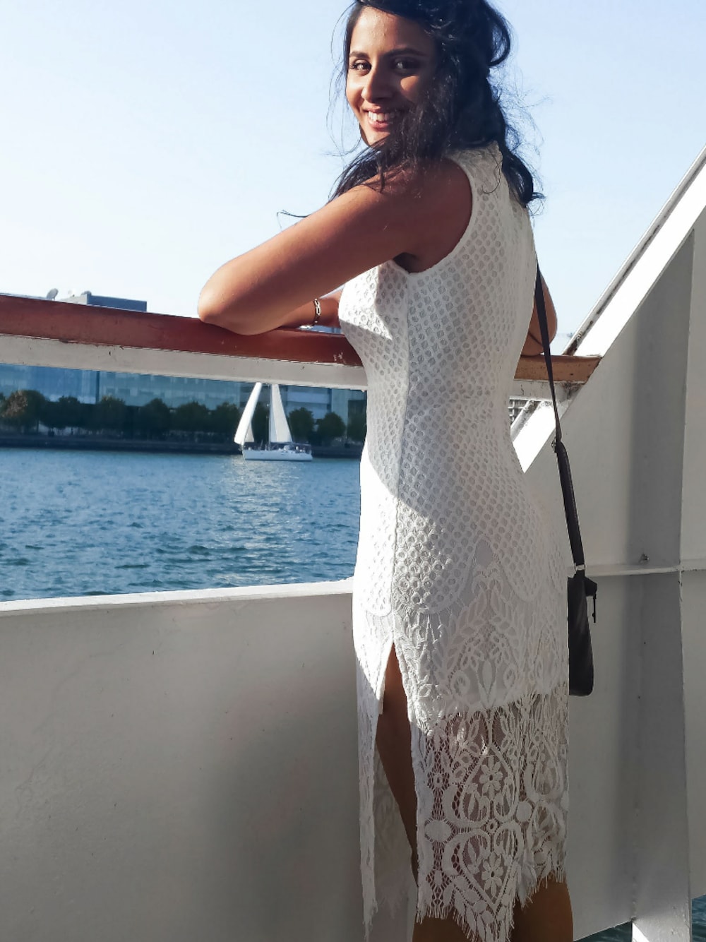 「lace、dress、whitedress、fashion blogger、fashion、toronto、Harbourfront、STYLE、summer」｜「lookbookのアイテム（ワンピース、ホワイト系）」を使った、ShaimaLubnaさん（レディース・157cm）の夏コーディネートの1枚目の写真