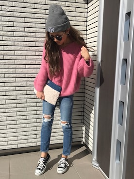 「11AM（-）のアイテム」を使った、12anna23さん（レディース・159cm）の冬コーディネート