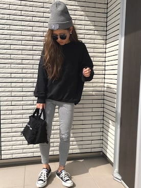 「HONEY（ハニー）のアイテム」を使った、12anna23さん（レディース・159cm）の春コーディネート