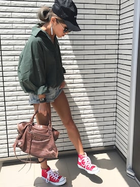 「SHEL’TTER（シェルター）のアイテム（アクセサリー）」を使った、12anna23さん（レディース・159cm）の春コーディネート