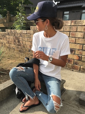 「アイテム（腕時計）」を使った、12anna23さん（レディース・159cm）の夏コーディネート