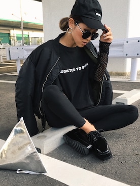 「アイテム（クラッチバッグ）」を使った、12anna23さん（レディース・159cm）の冬コーディネート