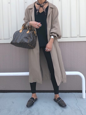 「stradivarius（ストラディバリウス）のアイテム（スリッポン）」を使った、12anna23さん（レディース・159cm）の春コーディネート
