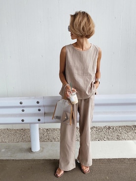 「DHOLIC（ディーホリック）のアイテム（その他トップス）」を使った、12anna23さん（レディース・159cm）の夏コーディネート