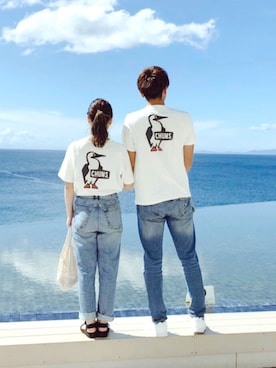 「カップル」｜「アイテム（財布/小物）」を使った、uさん（レディース・158cm）の秋コーディネート