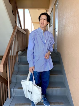 「mercibeaucoup,（メルシーボークー）のアイテム（パンツ）」を使った、りょう(ちょっと間おやすみ中！！)さん（メンズ・170cm）の冬コーディネート