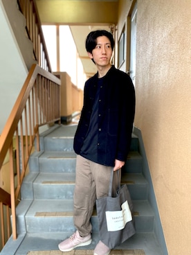 「アースカラー」｜「アイテム（カバーオール）」を使った、りょう(ちょっと間おやすみ中！！)さん（メンズ・170cm）の春コーディネート