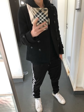 「REPIDO（リピード）のアイテム（パンツ）」を使った、beginさん（メンズ・175cm）の秋コーディネート