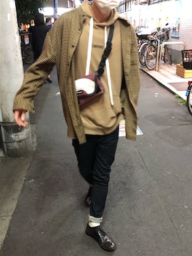 「アイテム（ドレスシューズ）」を使った、beginさん（メンズ・175cm）の春コーディネート