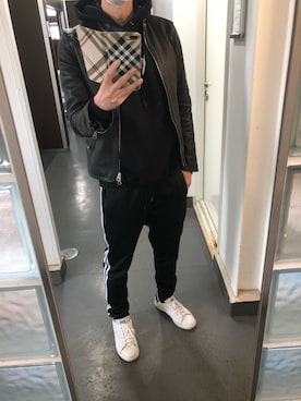 「REPIDO（リピード）のアイテム（パンツ）」を使った、beginさん（メンズ・175cm）の春コーディネート