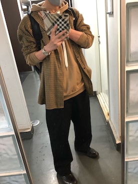 「アイテム（ドレスシューズ）」を使った、beginさん（メンズ・175cm）の秋コーディネート