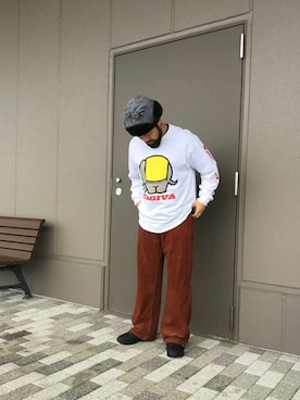 「INFIELDER DESIGN（インフィールダーデザイン）のアイテム」を使った、TOMO-KINGさん（メンズ・168cm）の秋コーディネート