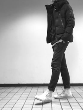 「B'2nd（ビーセカンド）のアイテム（スラックス）」を使った、kzさん（メンズ・173cm）の冬コーディネート