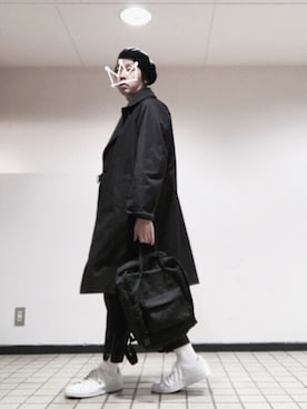 「INFIELDER DESIGN（インフィールダーデザイン）のアイテム（ハンチング/ベレー帽）」を使った、kzさん（メンズ・173cm）の冬コーディネート