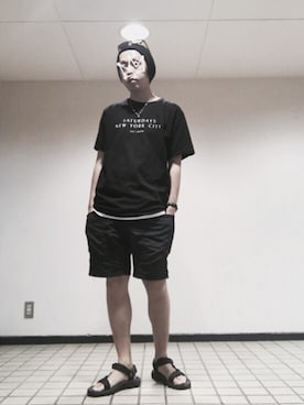 「TCSS（ティーシーエスエス）のアイテム（帽子）」を使った、kzさん（メンズ・173cm）の夏コーディネート
