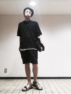 「INFIELDER DESIGN（インフィールダーデザイン）のアイテム（ハンチング/ベレー帽）」を使った、kzさん（メンズ・173cm）の春コーディネート