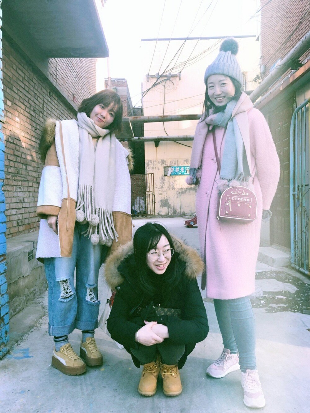 「ZARAのアイテム（モッズコート、ブラウン系）」を使った、桃子心里没有虫さん（レディース・172cm）の冬コーディネートの1枚目の写真