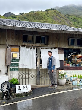 「oqLiq（オークリック）のアイテム（ノーカラージャケット）」を使った、Wonboismeさん（メンズ・166cm）の春コーディネート