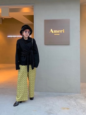 「アイテム（サングラス）」を使った、Asumiさん（レディース・153cm）の秋コーディネート