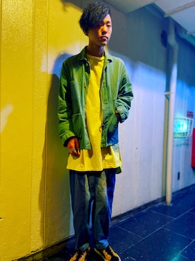 「アイテム（ブルゾン）」を使った、ヨッシーさん（メンズ・168cm・30代）の春コーディネート