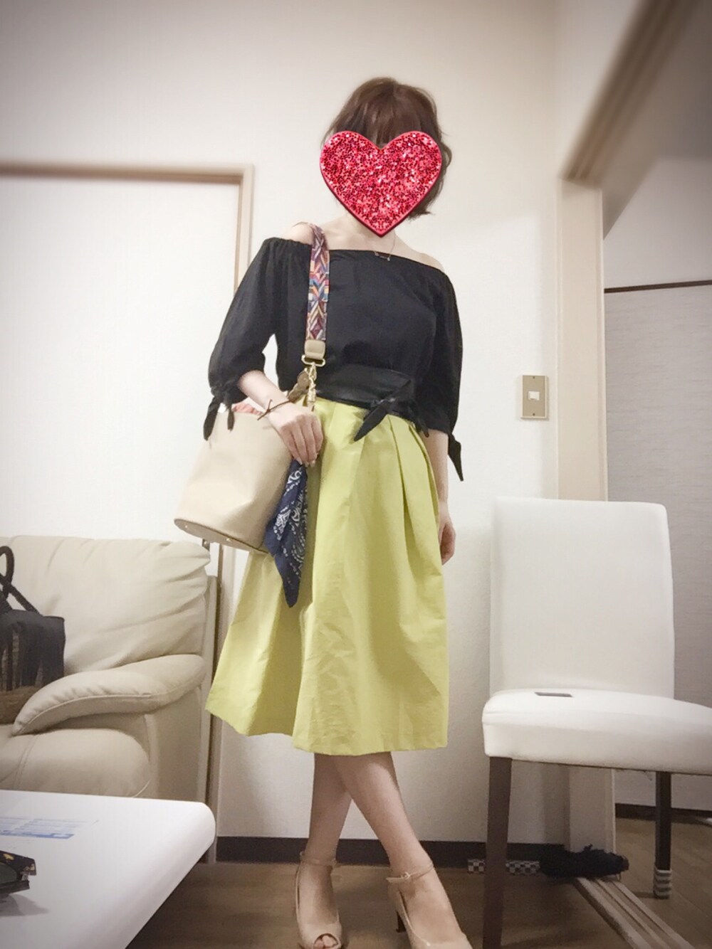 Yuka Ikedaさんの「◆ミモレ丈タックフレアスカート（AG by aquagirl）」を使ったコーディネート