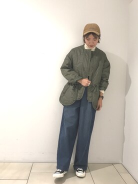 「CONVERSE（コンバース）の【CONVERSE】コンバース WOMENS ALLSTAR OX ウィメンズ オールスター ローカット（スニーカー）」を使った、杉本  奈々子さん（レディース・155cm）の秋コーディネート