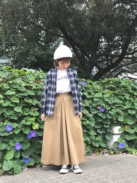 「CONVERSE（コンバース）の【CONVERSE】コンバース WOMENS ALLSTAR OX ウィメンズ オールスター ローカット（スニーカー）」を使った、杉本  奈々子さん（レディース・155cm）の秋コーディネート