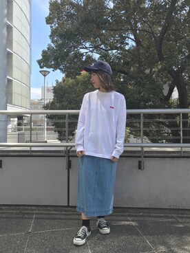 「CONVERSE（コンバース）の【CONVERSE】コンバース WOMENS ALLSTAR OX ウィメンズ オールスター ローカット（スニーカー）」を使った、杉本  奈々子さん（レディース・155cm）の春コーディネート