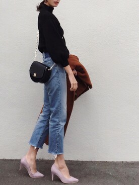 「バルーンスリーブ」｜nagiさん（レディース・171cm）の冬コーディネート