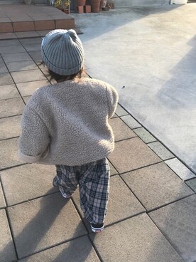 「2歳3ヶ月」｜「アイテム（ニットキャップ/ビーニー）」を使った、いつきさん（キッズ・80cm）の冬コーディネート