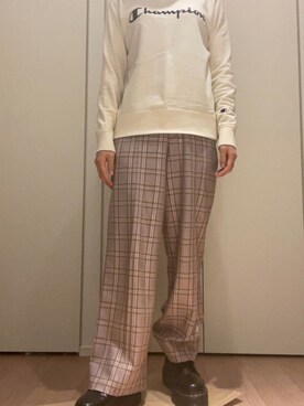 「Dr. Martens（ドクターマーチン）のアイテム（ブーツ、ブラック系）」を使った、akaneさん（レディース・157cm）の春コーディネート