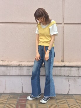 Kawasumi  Tomomiさんの「裾ゴムTee」を使ったコーディネート