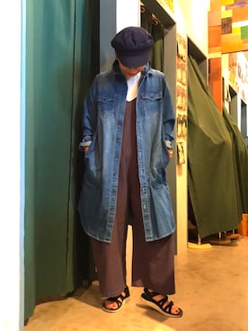 「grn」｜「アイテム（帽子）」を使った、かずえ【grn】さん（レディース・153cm）の夏コーディネート