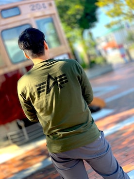 「Alpha Industries（アルファインダストリーズ）のアイテム（トップス）」を使った、いけさん（メンズ・180cm）の秋コーディネート