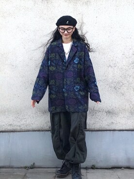 「日系极简」｜「アイテム（ブーツ）」を使った、邋遢小叽さん（レディース・160cm）の冬コーディネート