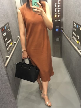 「夏秋ミックス」｜「アイテム（ワンピース）」を使った、ellieさん（レディース・166cm）の夏コーディネート