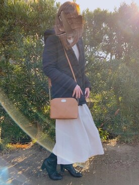 「AVAN LILY（アヴァンリリィ）のアイテム（ワンピース/ドレス）」を使った、めいめい🥕さん（レディース・157cm）の冬コーディネート