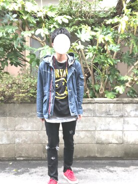 「NIRVANA」｜「アイテム（アクセサリー）」を使った、Ryo_1124bx_xさん（メンズ・173cm）の春コーディネート